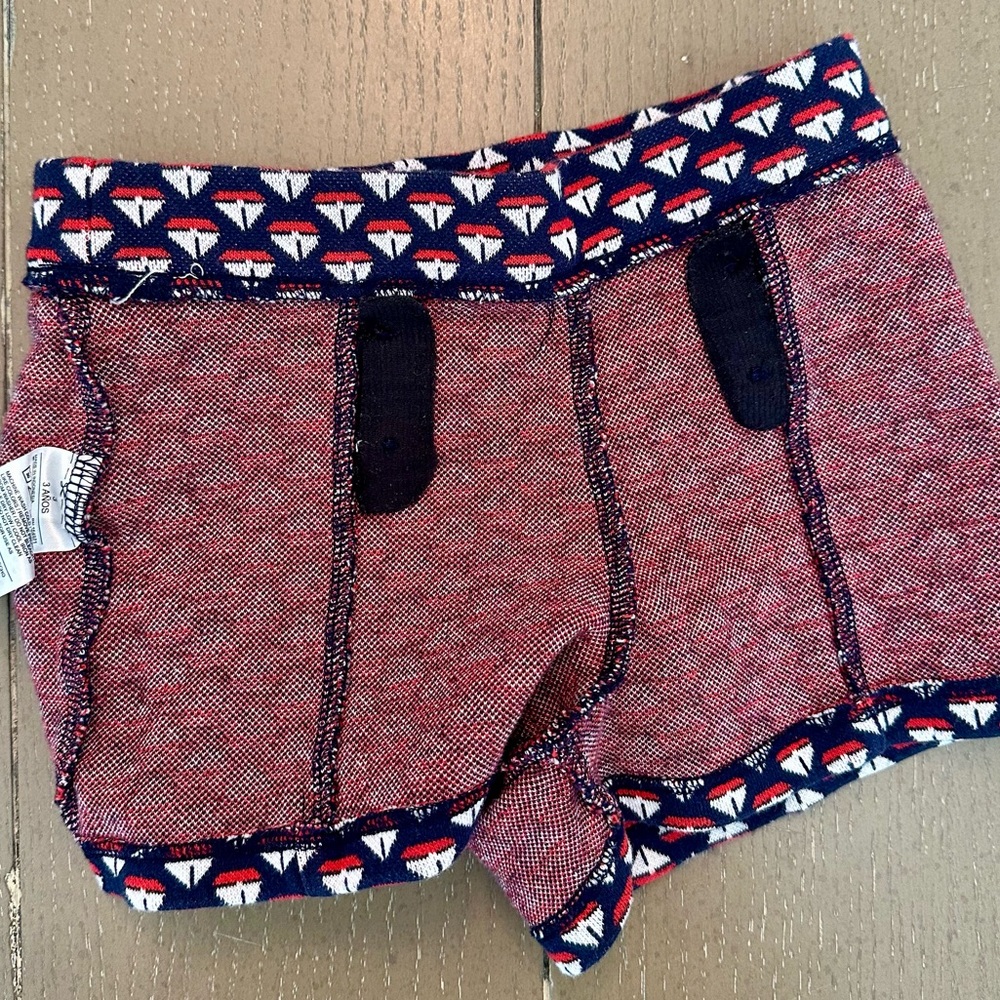 Janie and Jack Toddler Girls’ Pull-On Navy Sailboat Jacquard Shorts • Size 3Y - Picture 5 of 14